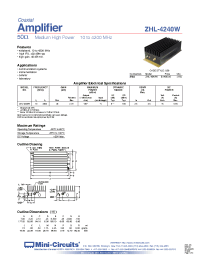 Datasheet ZHL-4240W manufacturer Mini-Circuits