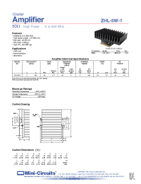 Datasheet ZHL-5W-1 manufacturer Mini-Circuits