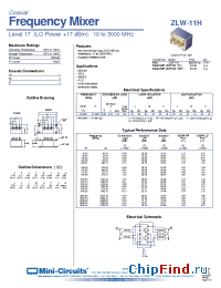 Datasheet ZLW-11H manufacturer Mini-Circuits