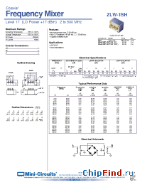Datasheet ZLW-1SH manufacturer Mini-Circuits