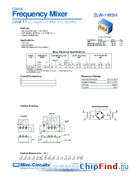 Datasheet ZLW-1WSH manufacturer Mini-Circuits