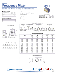 Datasheet ZLW-6 manufacturer Mini-Circuits