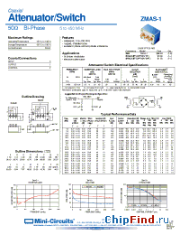 Datasheet ZMAS-1 manufacturer Mini-Circuits