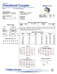 Datasheet ZMDC-10-1BR manufacturer Mini-Circuits