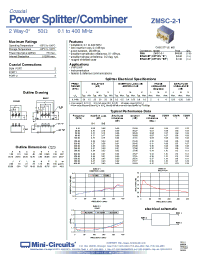 Datasheet ZMSC-2-1 manufacturer Mini-Circuits