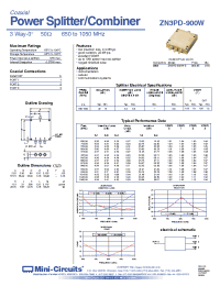 Datasheet ZN3PD-900W-S manufacturer Mini-Circuits