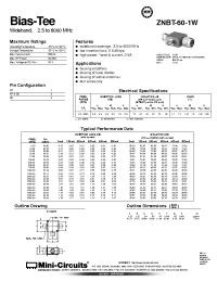 Datasheet ZNBT-60-1W manufacturer Mini-Circuits