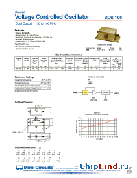 Datasheet ZOS-100 manufacturer Mini-Circuits