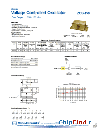 Datasheet ZOS-150 manufacturer Mini-Circuits