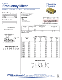 Datasheet ZP-11A-S manufacturer Mini-Circuits