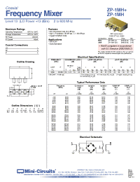 Datasheet ZP-1MH manufacturer Mini-Circuits