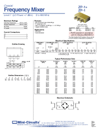 Datasheet ZP-1-S manufacturer Mini-Circuits