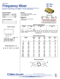 Datasheet ZP-3H-S+ manufacturer Mini-Circuits