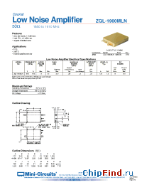 Datasheet ZQL-1900MLN manufacturer Mini-Circuits