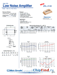 Datasheet ZRL-2150 manufacturer Mini-Circuits