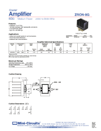 Datasheet ZRON-8G manufacturer Mini-Circuits