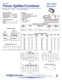 Datasheet ZSC-2375BR+ manufacturer Mini-Circuits