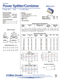 Datasheet ZSCJ-2-1 manufacturer Mini-Circuits
