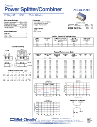 Datasheet ZSCQ-2-90B manufacturer Mini-Circuits