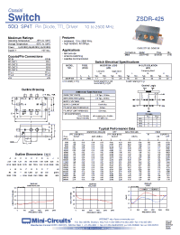 Datasheet ZSDR-425 manufacturer Mini-Circuits