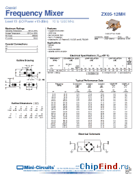 Datasheet ZX05-12MH-S manufacturer Mini-Circuits