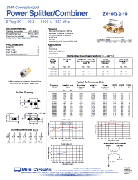 Datasheet ZX10Q-2-19-S manufacturer Mini-Circuits
