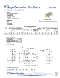 Datasheet ZX95-200-S manufacturer Mini-Circuits