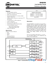 Datasheet MH88400-3 manufacturer Mitel