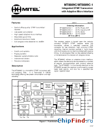 Datasheet MT8889C manufacturer Mitel