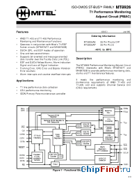 Datasheet MT8926AP manufacturer Mitel