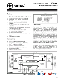 Datasheet MT8986AC manufacturer Mitel