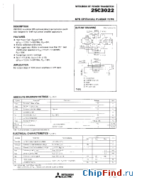 Datasheet 2SC3022 manufacturer Mitsubishi