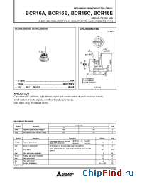 Datasheet BCR16C-10 manufacturer Mitsubishi