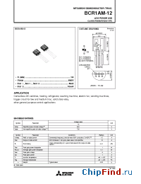 Datasheet BCR1AM-12 manufacturer Mitsubishi