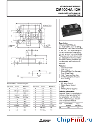 Datasheet CM400HA-12H manufacturer Mitsubishi