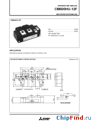 Datasheet CM600HU-12F manufacturer Mitsubishi