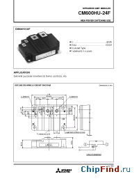 Datasheet CM600HU-24F manufacturer Mitsubishi