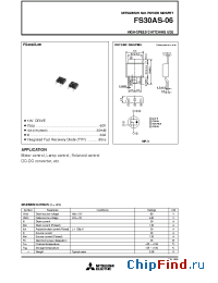 Datasheet FS30AS-06 manufacturer Mitsubishi