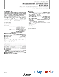 Datasheet M37225ECSP manufacturer Mitsubishi