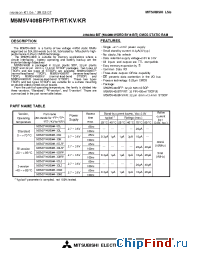 Datasheet M5M5V408BTP-85L manufacturer Mitsubishi