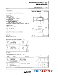 Datasheet MGF0907B manufacturer Mitsubishi