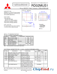 Datasheet RD02MUS1 manufacturer Mitsubishi