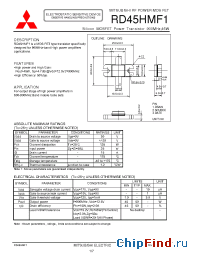 Datasheet RD45HMF1 manufacturer Mitsubishi