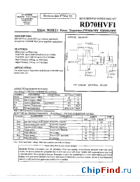 Datasheet RD70HVF manufacturer Mitsubishi