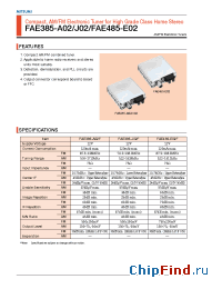 Datasheet FAE485-E02 manufacturer Mitsumi