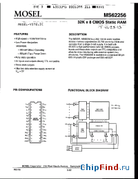 Datasheet MS62256L-12PC manufacturer Mosel