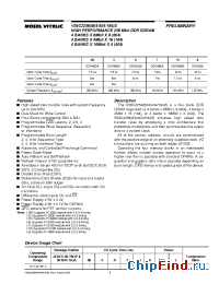 Datasheet V58C2256164SXT6 manufacturer Mosel