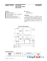 Datasheet V61C3181024-12R manufacturer Mosel