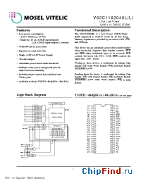 Datasheet V62C1162048 manufacturer Mosel