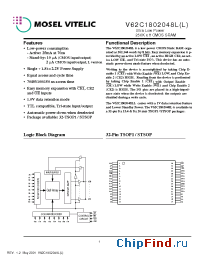 Datasheet V62C1802048 manufacturer Mosel